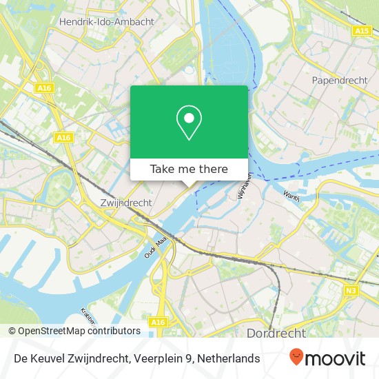 De Keuvel Zwijndrecht, Veerplein 9 map