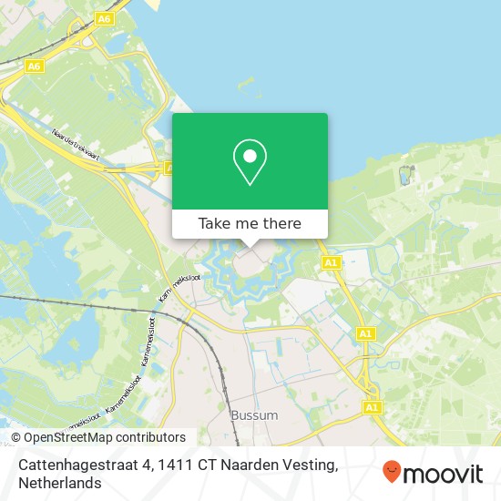 Cattenhagestraat 4, 1411 CT Naarden Vesting map