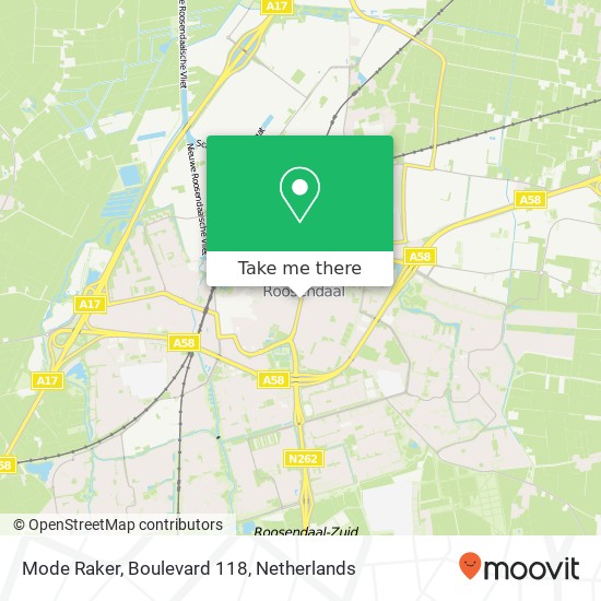 Mode Raker, Boulevard 118 map