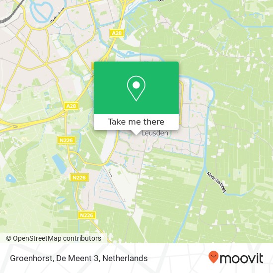 Groenhorst, De Meent 3 Karte