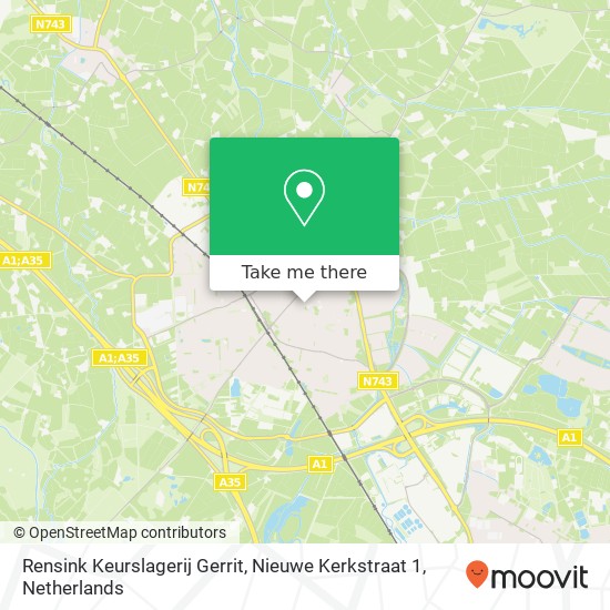Rensink Keurslagerij Gerrit, Nieuwe Kerkstraat 1 Karte