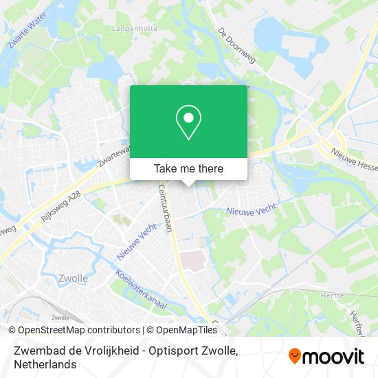 Zwembad de Vrolijkheid - Optisport Zwolle map