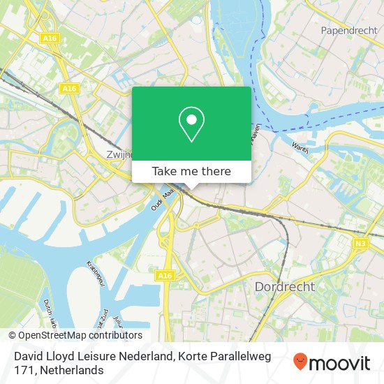 David Lloyd Leisure Nederland, Korte Parallelweg 171 Karte