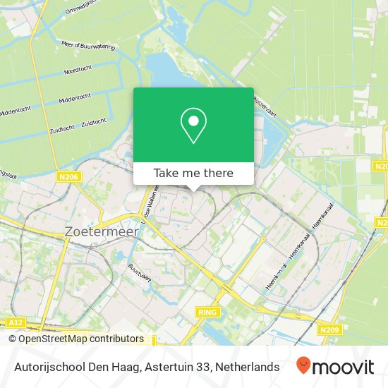 Autorijschool Den Haag, Astertuin 33 map