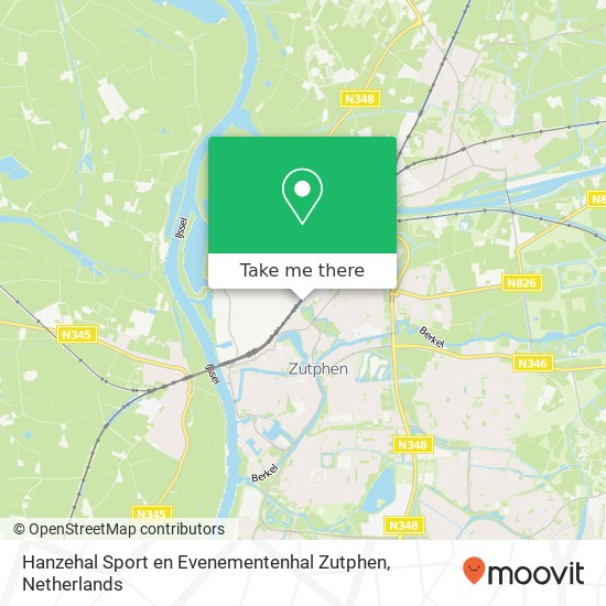 Hanzehal Sport en Evenementenhal Zutphen, Fanny Blankers-Koenweg 2 Karte