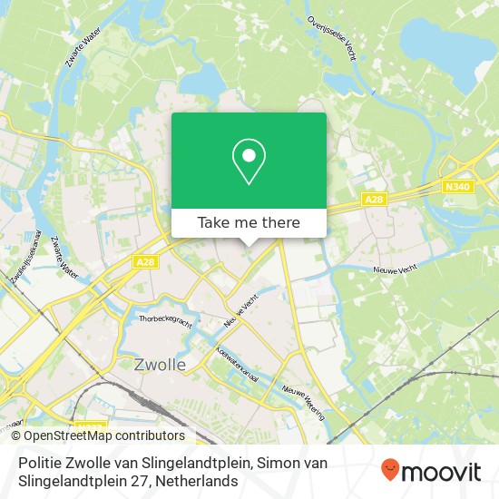 Politie Zwolle van Slingelandtplein, Simon van Slingelandtplein 27 kaart