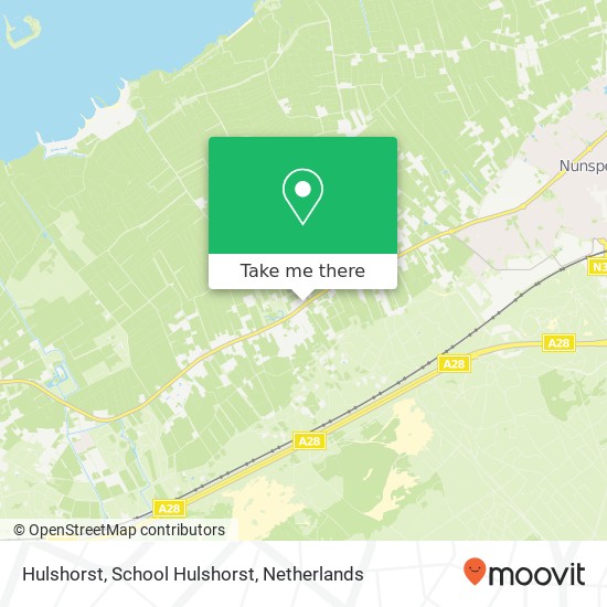 Hulshorst, School Hulshorst map