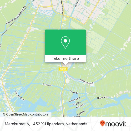 Merelstraat 6, 1452 XJ Ilpendam map