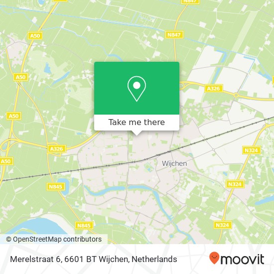 Merelstraat 6, 6601 BT Wijchen map