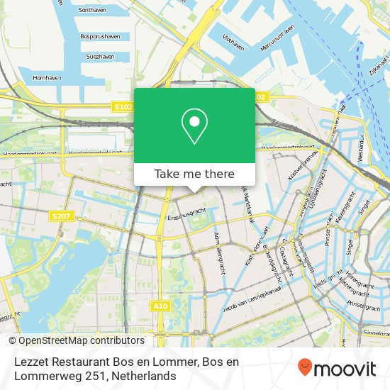 Lezzet Restaurant Bos en Lommer, Bos en Lommerweg 251 Karte