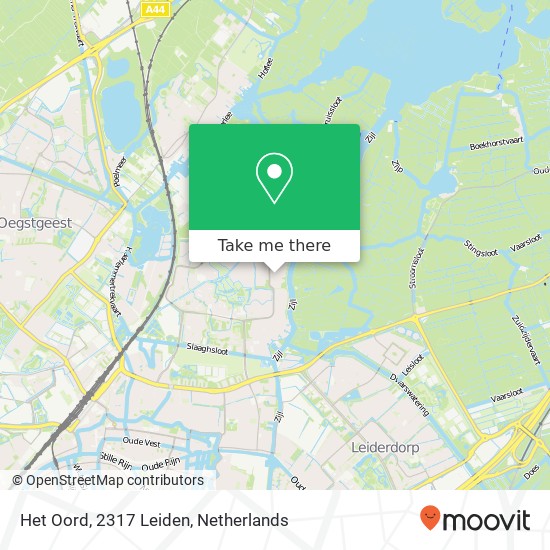 Het Oord, 2317 Leiden Karte