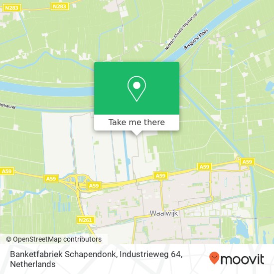 Banketfabriek Schapendonk, Industrieweg 64 map