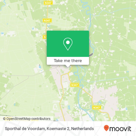 Sporthal de Voordam, Koemaste 2 Karte