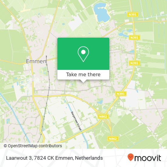 Laarwout 3, 7824 CK Emmen Karte