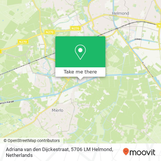 Adriana van den Dijckestraat, 5706 LM Helmond map