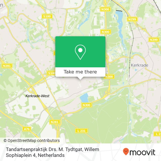 Tandartsenpraktijk Drs. M. Tydtgat, Willem Sophiaplein 4 map