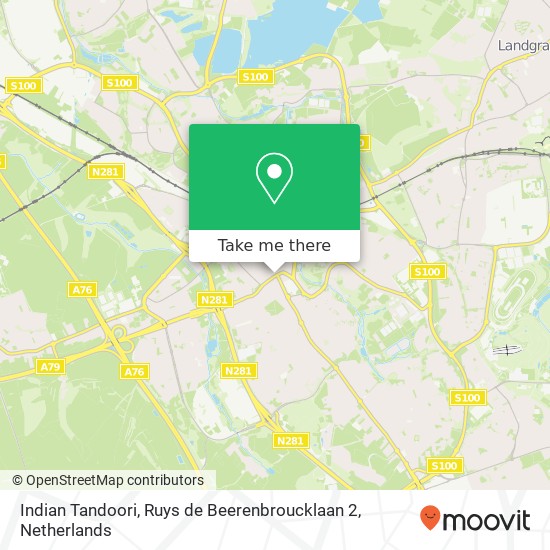 Indian Tandoori, Ruys de Beerenbroucklaan 2 map