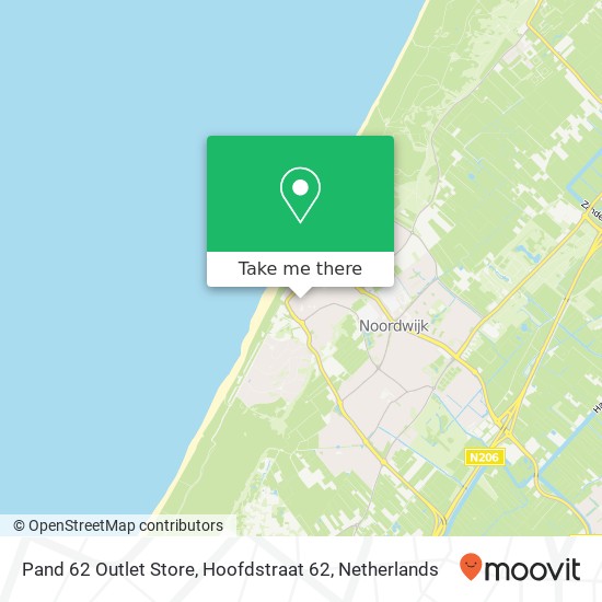 Pand 62 Outlet Store, Hoofdstraat 62 map