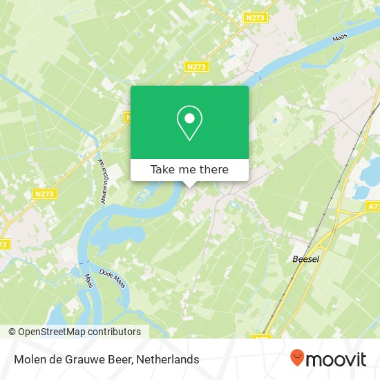 Molen de Grauwe Beer map