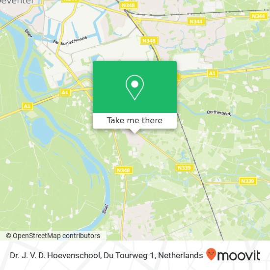 Dr. J. V. D. Hoevenschool, Du Tourweg 1 map