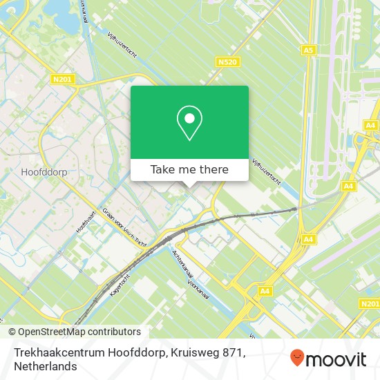 Trekhaakcentrum Hoofddorp, Kruisweg 871 map