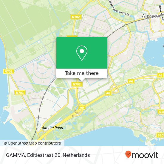 GAMMA, Editiestraat 20 map