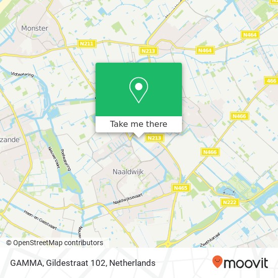 GAMMA, Gildestraat 102 Karte