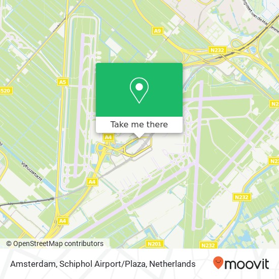 Amsterdam, Schiphol Airport / Plaza Karte