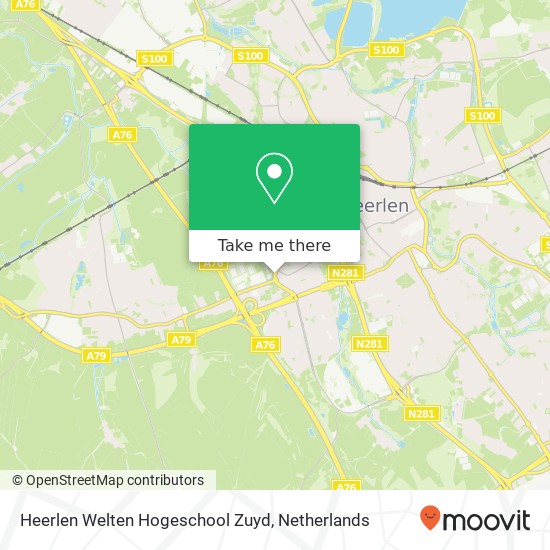 Heerlen Welten Hogeschool Zuyd map