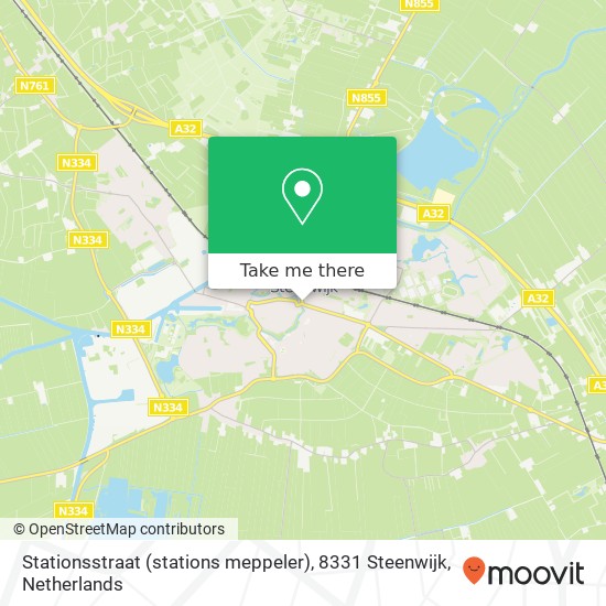 Stationsstraat (stations meppeler), 8331 Steenwijk map