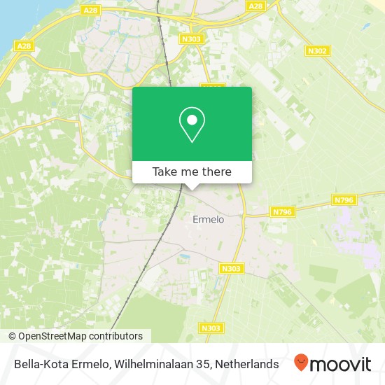 Bella-Kota Ermelo, Wilhelminalaan 35 map