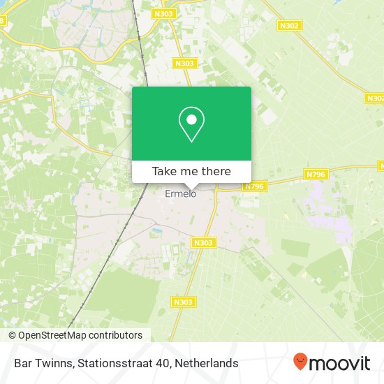 Bar Twinns, Stationsstraat 40 map