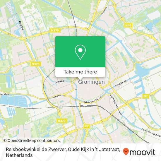 Reisboekwinkel de Zwerver, Oude Kijk in 't Jatstraat map