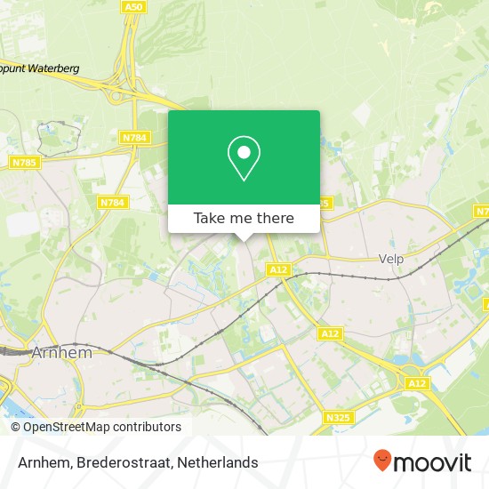 Arnhem, Brederostraat Karte