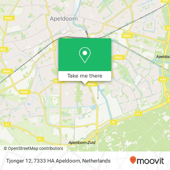 Tjonger 12, 7333 HA Apeldoorn Karte