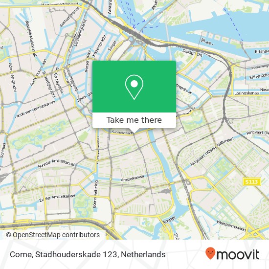 Come, Stadhouderskade 123 map