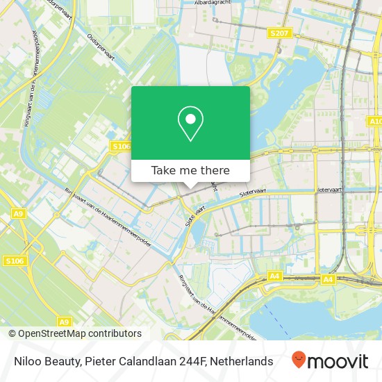 Niloo Beauty, Pieter Calandlaan 244F map