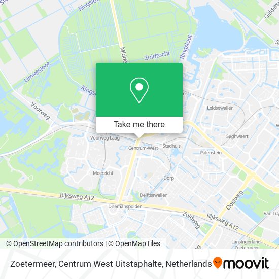 Zoetermeer, Centrum West Uitstaphalte Karte
