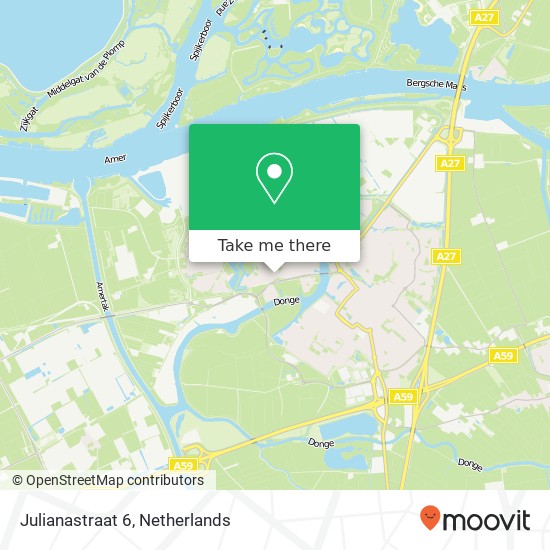 Julianastraat 6, 4931 CW Geertruidenberg map