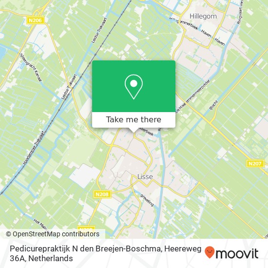 Pedicurepraktijk N den Breejen-Boschma, Heereweg 36A Karte