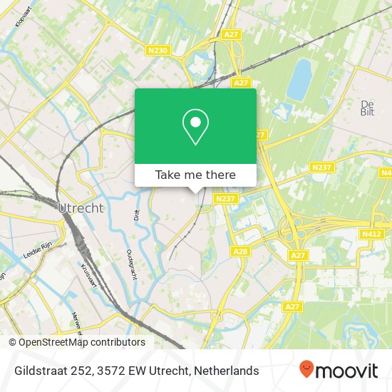 Gildstraat 252, 3572 EW Utrecht map