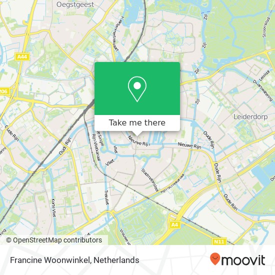 Francine Woonwinkel, Hooigracht 18 Karte