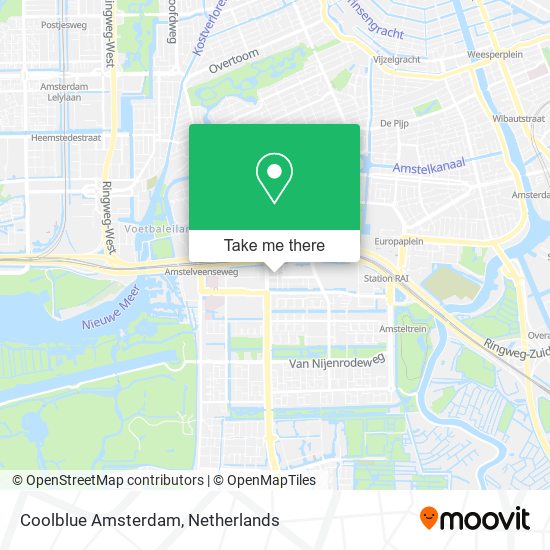 Coolblue Amsterdam map
