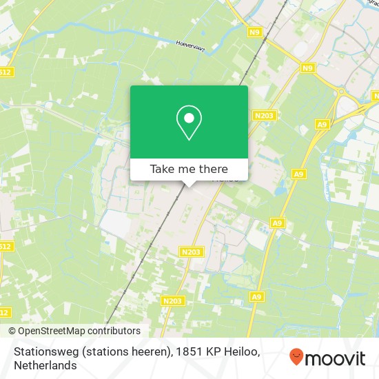 Stationsweg (stations heeren), 1851 KP Heiloo Karte