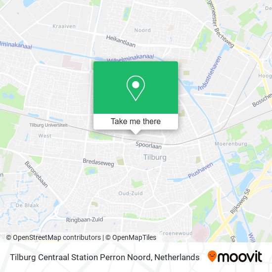 Tilburg Centraal Station Perron Noord Karte