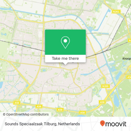 Sounds Speciaalzaak Tilburg map