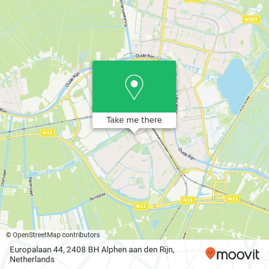 Europalaan 44, 2408 BH Alphen aan den Rijn Karte