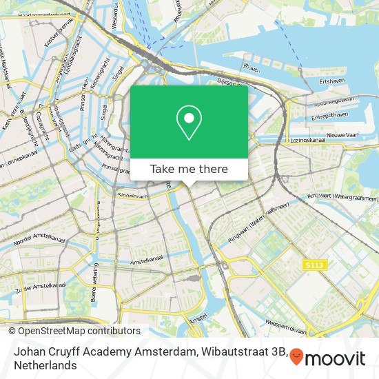 Johan Cruyff Academy Amsterdam, Wibautstraat 3B map