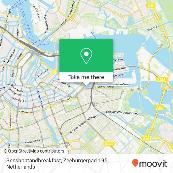 Bensboatandbreakfast, Zeeburgerpad 195 map