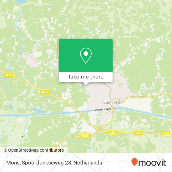 Mons, Spoordonkseweg 28 Karte